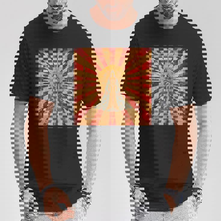 天照 女神 昇る太陽 日本神話 Tシャツ 面白い贈り物