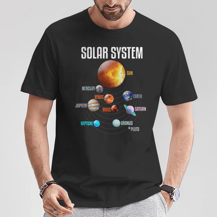 太陽系惑星 宇宙 科学 男の子 女の子tem キッズ 長袖tシャツ Tシャツ 面白い贈り物