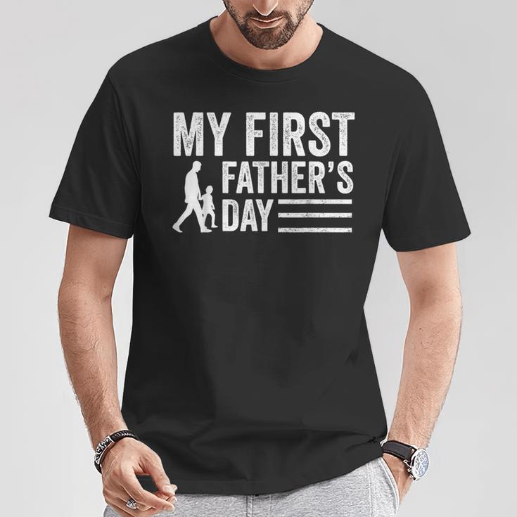 メンズ 夫にとって初めての父の日初めてのお父さん Tシャツ 面白い贈り物