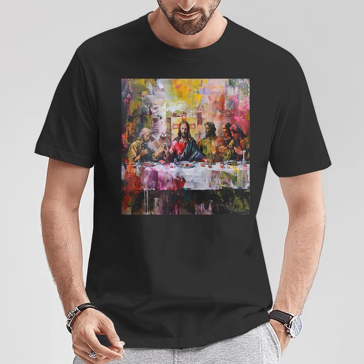 宗教と現代美術、信仰、最後の晩餐 Tシャツ 面白い贈り物