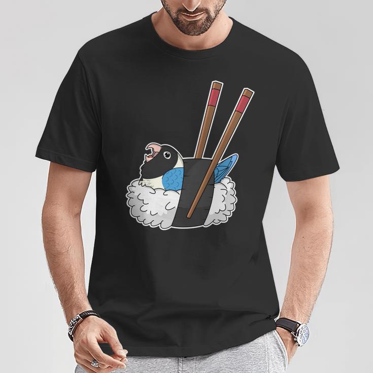 寿司ロール オウム I Kawaii Food I Blue-Masked Lovebird 長袖tシャツ Tシャツ 面白い贈り物