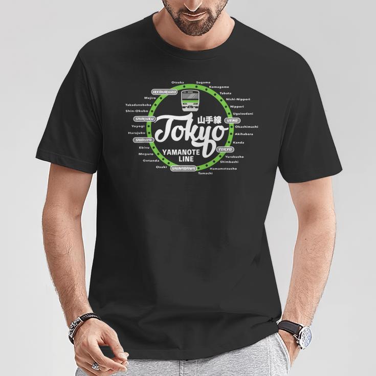 山手線 東京 和漢字 お土産 新宿 渋谷 Tシャツ 面白い贈り物