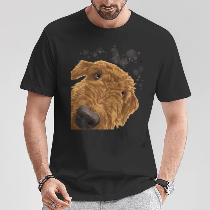 愉快な犬 エアデールテリア Tシャツ 面白い贈り物