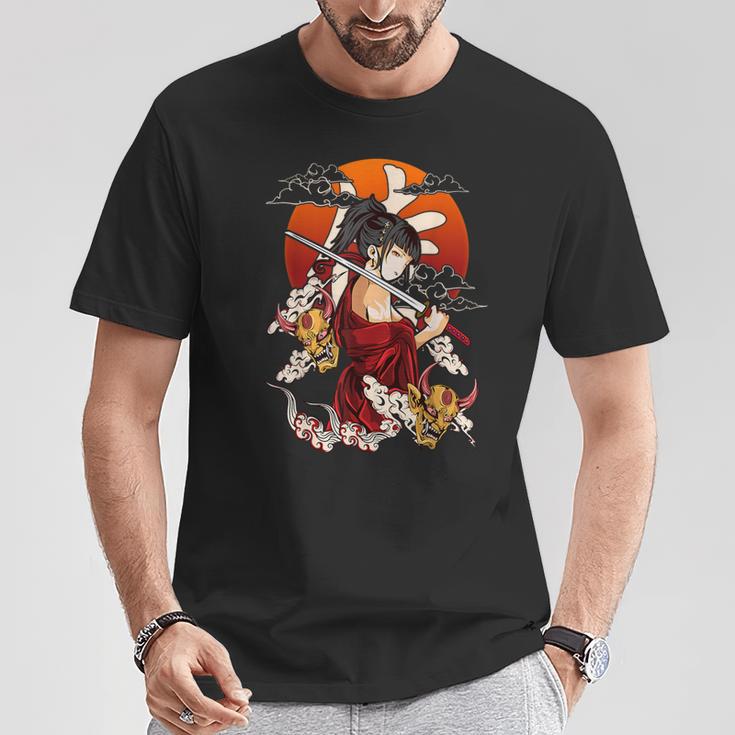 戦士芸者w鬼マスク Tシャツ 面白い贈り物