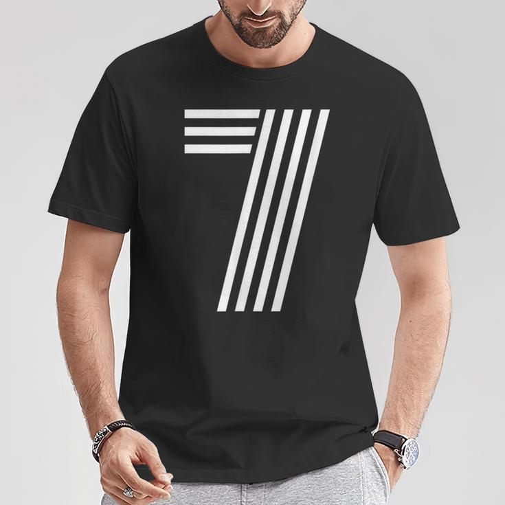 数字 7 ラッキーナンバーセブン Tシャツ 面白い贈り物