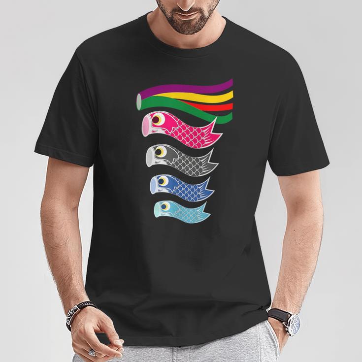 日本の伝統的な鯉鯉鯉のぼり旗 こどもの日 Tシャツ 面白い贈り物