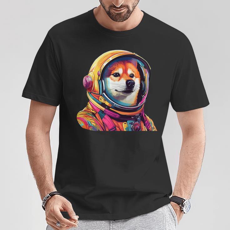 柴犬 面白いtシャツ 犬 宇宙飛行士 かわいい メンズ 子供 おもしろ 服 グッズ ネタ 犬好き Tシャツ 面白い贈り物