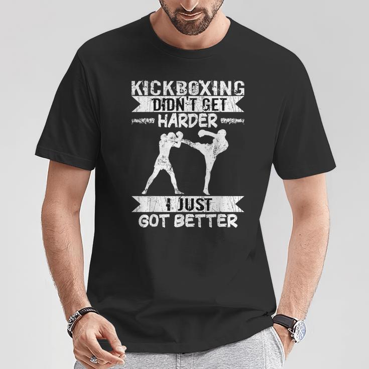 メンズ 格闘技戦闘機 キックボクシング Didn't Get Hardder キックボクシング Tシャツ 面白い贈り物
