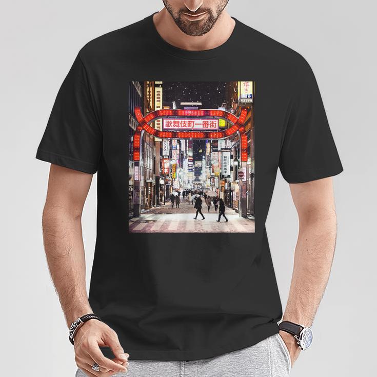 歌舞伎町 東京 ジャパン ナイトライフ 日本のストリートアート Tシャツ 面白い贈り物