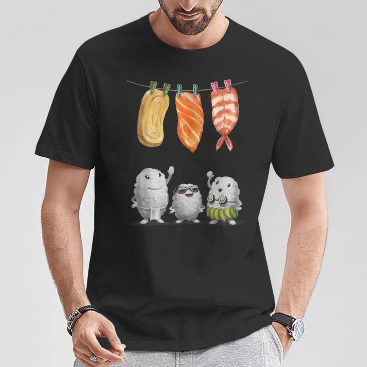 洗濯 する 寿司 すし たまご サーモン えび Tシャツ 面白い贈り物