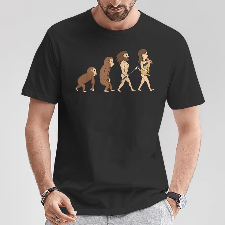 犬の進化ジャーマン・シェパード・ドッグ犬 Tシャツ 面白い贈り物