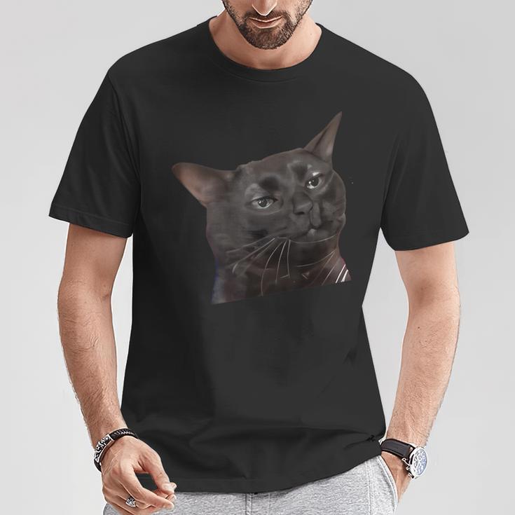猫 黒 ミーム 解離 面白い インターネット ギフト Tシャツ 面白い贈り物