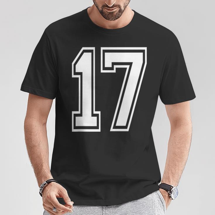 番号17インチ ホワイト Tシャツ 面白い贈り物