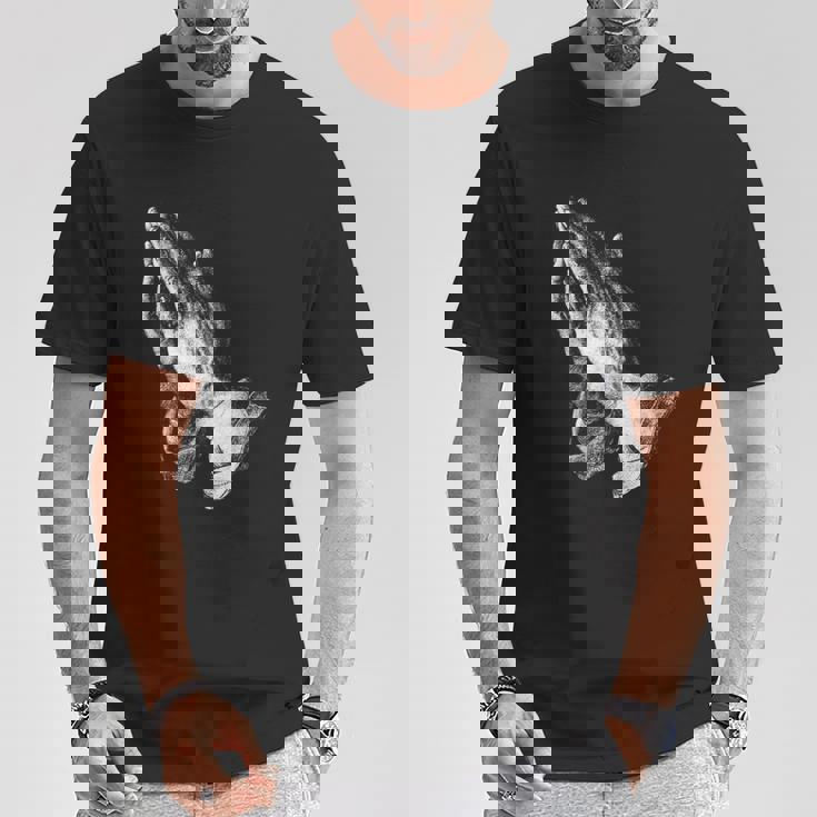 祈りの手 Tシャツ 面白い贈り物