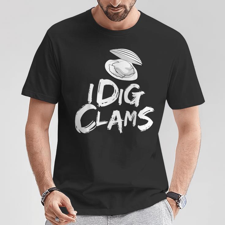 私は潮干狩り潮干狩り潮干狩りシャツシェルレーキを掘る Tシャツ 面白い贈り物