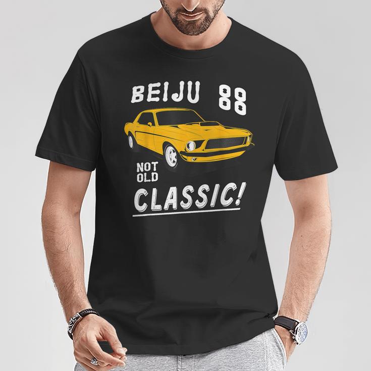 米寿 88歳 Beiju クラシックカー 誕生日祝い 男性向け Tシャツ 面白い贈り物