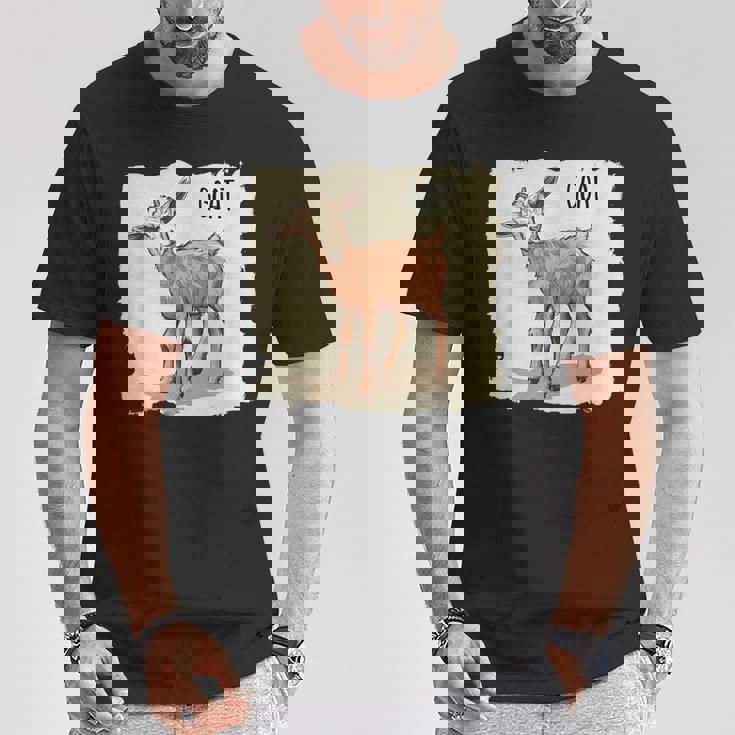 素敵な若いヤギの動物服。 Tシャツ 面白い贈り物