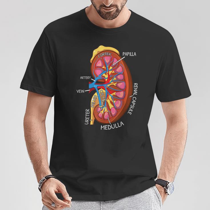 腎臓の解剖学 腎臓学 Tシャツ 面白い贈り物