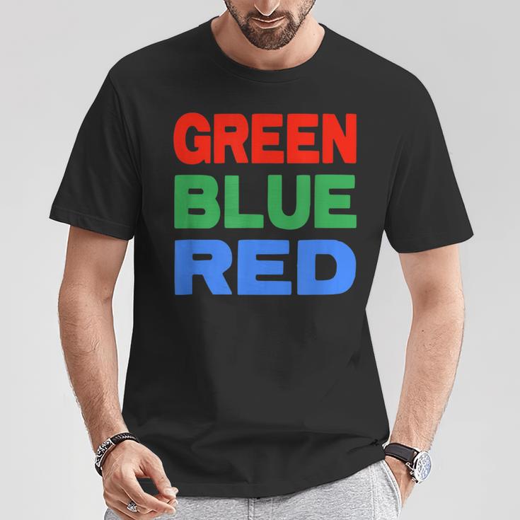 赤青緑色 Tシャツ 面白い贈り物