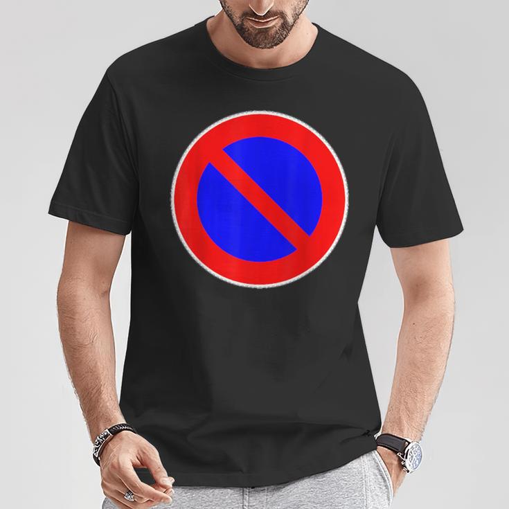 道路標識 駐車禁止 Tシャツ 面白い贈り物