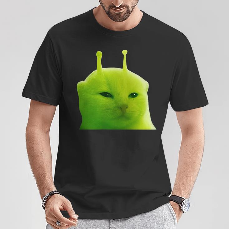 面白いエイリアン 猫 ミーム Glerp Glorp Zep Zep Tシャツ 面白い贈り物