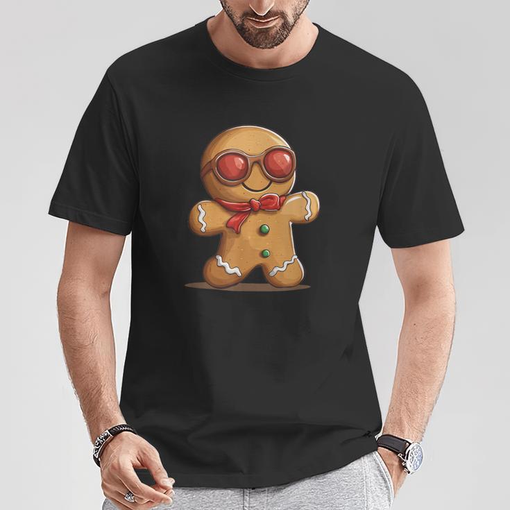 面白いサングラス ジンジャーブレッドマン ビスケット愛好家のための服 Tシャツ 面白い贈り物