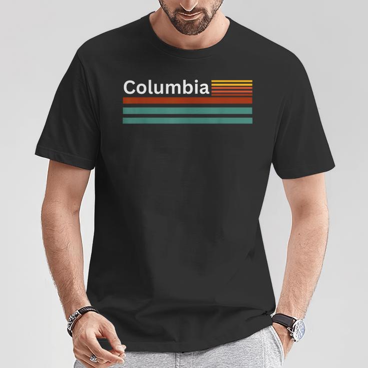 面白いレトロヴィンテージ 1980 グラフィックスタイル コロンビア ユニセックス Tシャツ 面白い贈り物