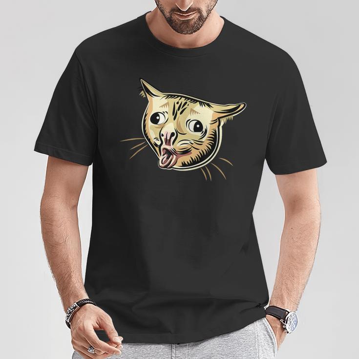 面白い咳き猫のミーム Tシャツ 面白い贈り物