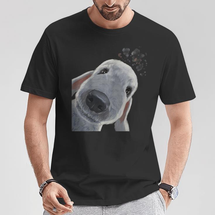 面白い好奇心旺盛な犬のベドリントンテリア Tシャツ 面白い贈り物