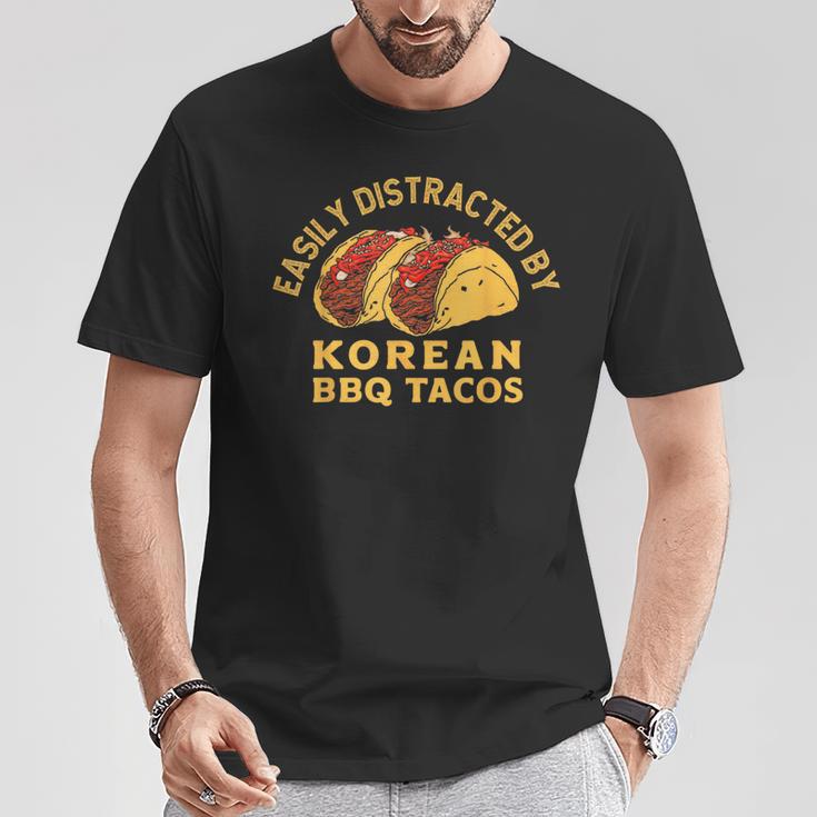 韓国bbqタコスレトロタコス愛好家に簡単に気を取られます Tシャツ 面白い贈り物