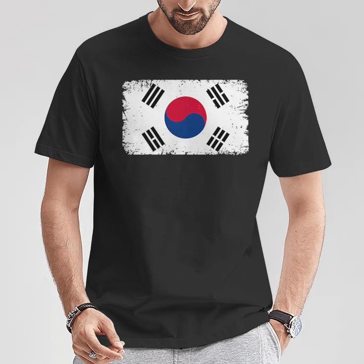 韓国軍 裏面 韓国国旗 Tシャツ 面白い贈り物