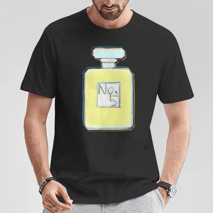 香水 ビン 瓶 No5 パフューム 現代アート おしゃれ かわいい デザイン Tシャツ 面白い贈り物