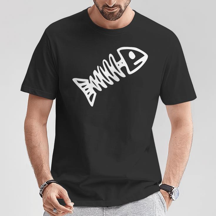 魚の骨 Tシャツ 面白い贈り物