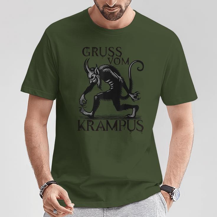 Grussom Krampus Dark Christmas Horror Krampusaludos Camiseta unisex Regalos divertidos