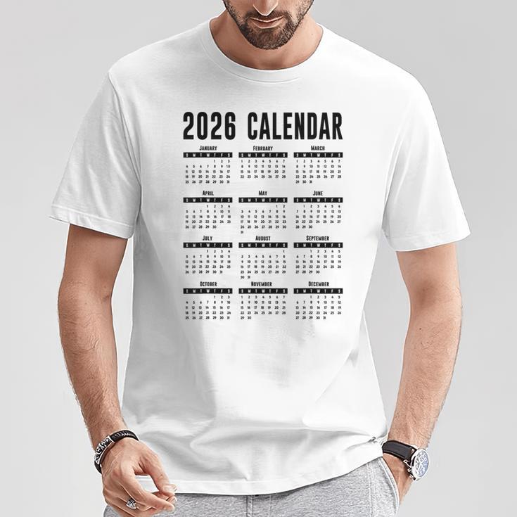 2026年カレンダーシャツメンズレディースキッズ26カレンダー2026 Tシャツ 面白い贈り物
