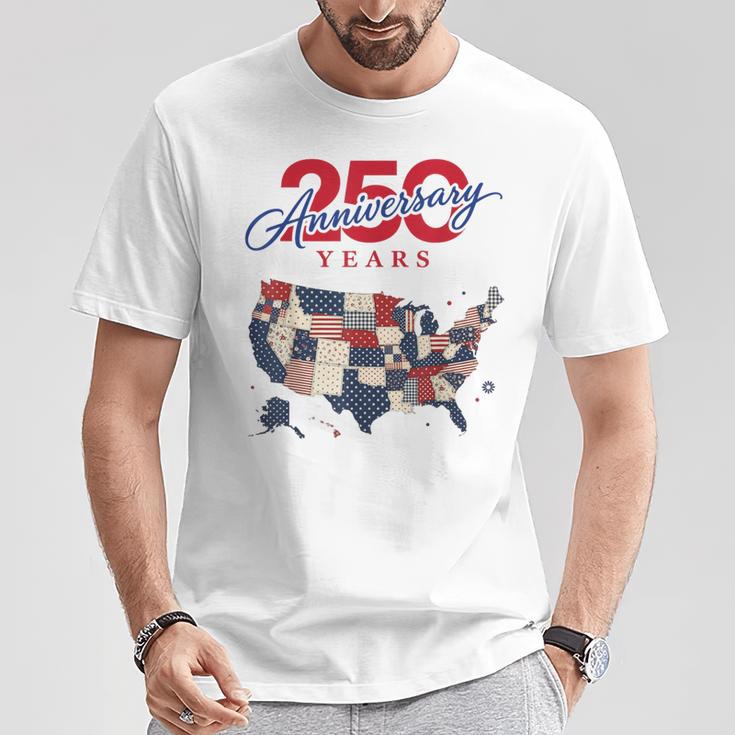 250年の独立記念日 愛国心が強い250周年 アメリカ Tシャツ 面白い贈り物