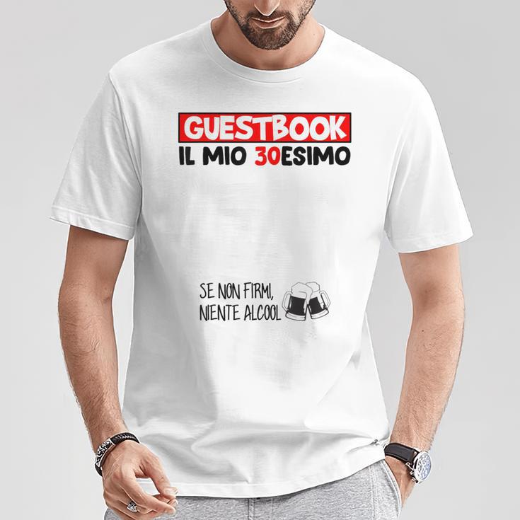 30 Birthday Guest Book 30 Years T-Shirt Unique Gifts