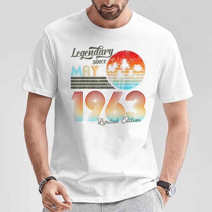 60歳の誕生日 1963年5月から伝説の60歳の誕生日 Tシャツ 面白い贈り物