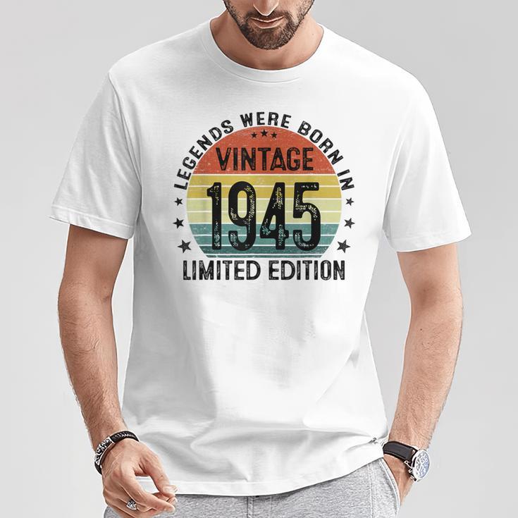 79歳ギフトtシャツ 1945年のベスト・オブ・レジェンド 1945年に誕生 Tシャツ 面白い贈り物