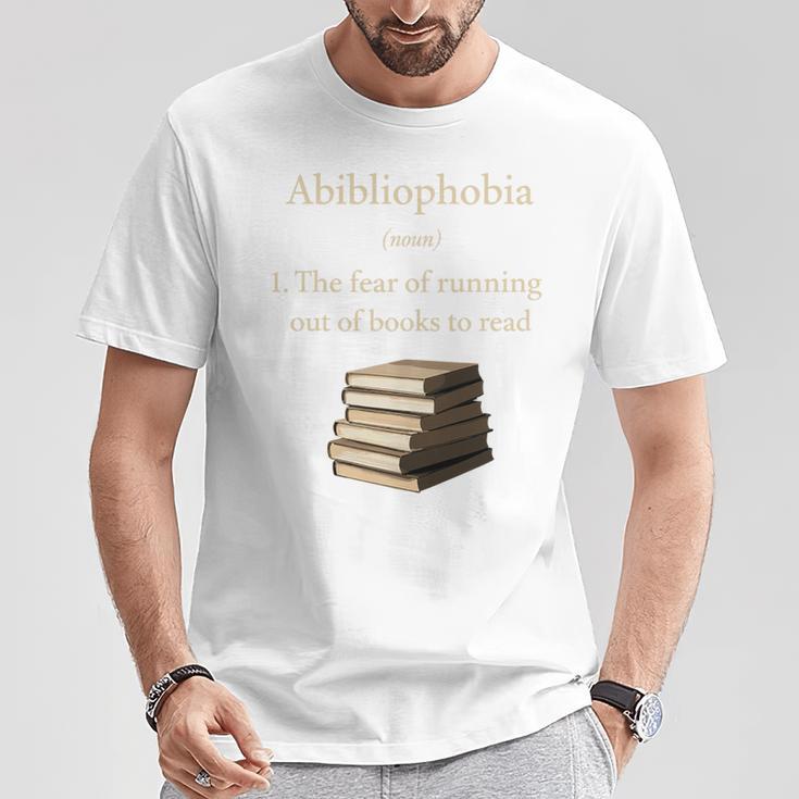 Abibliophobia Definition Book Lover Premium Tri-Blend T-Shirt Unique Gifts