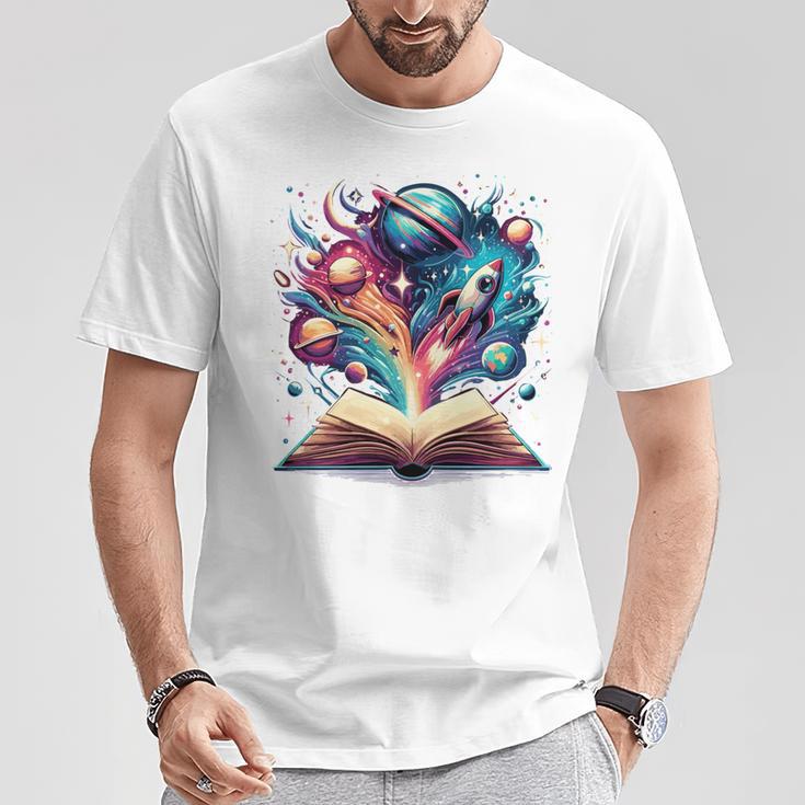 Astronomy Space Lover Books Bookworm T-Shirt Unique Gifts