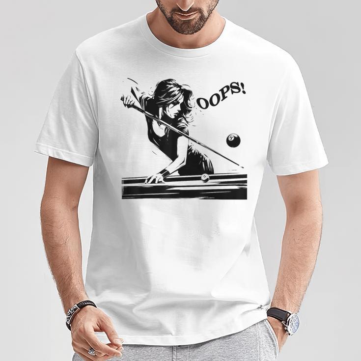 Billar La Bola 8 Fallos Divertidos De Chicas Camiseta unisex Regalos divertidos