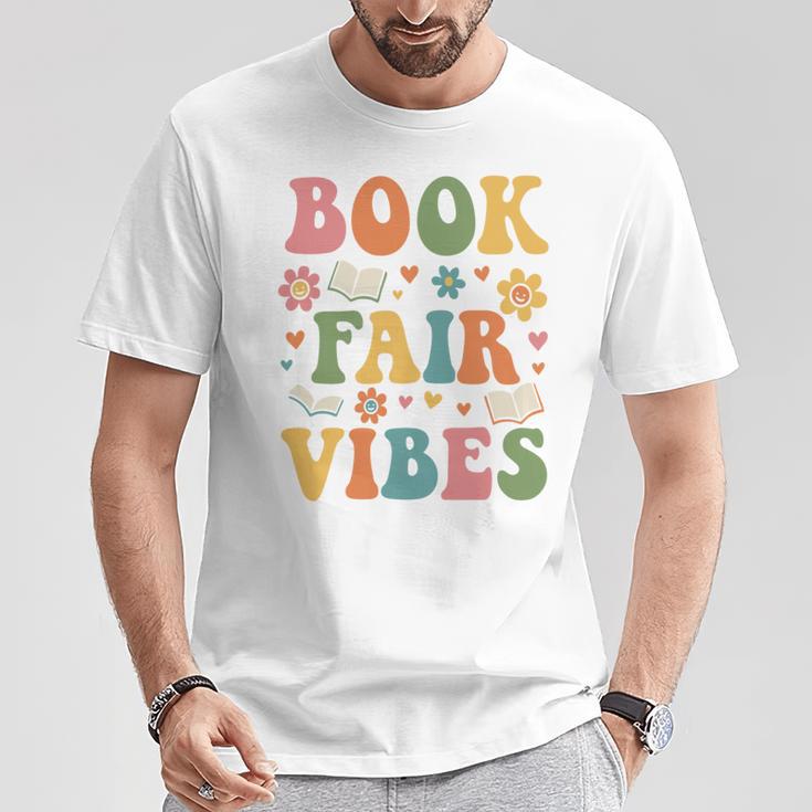Book Fair Vibes Groovy Retro School Reading Nostalgic T-Shirt Unique Gifts