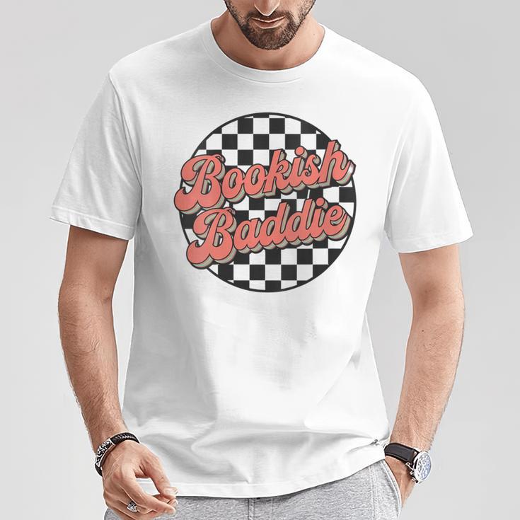 Bookish Baddie Retro Aesthetic Typography T-Shirt Unique Gifts