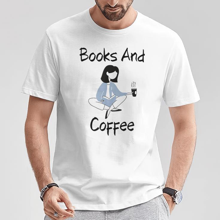 Books And Coffee Girl T-Shirt Unique Gifts