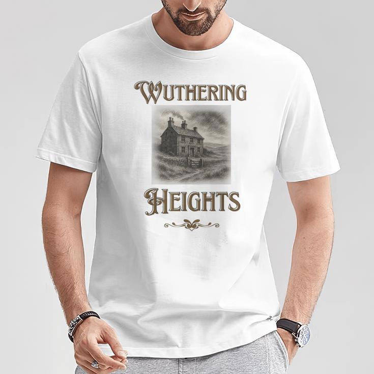 Bronte Novel Wuthering Heights Moorland Gothic Book Cover T-Shirt Unique Gifts