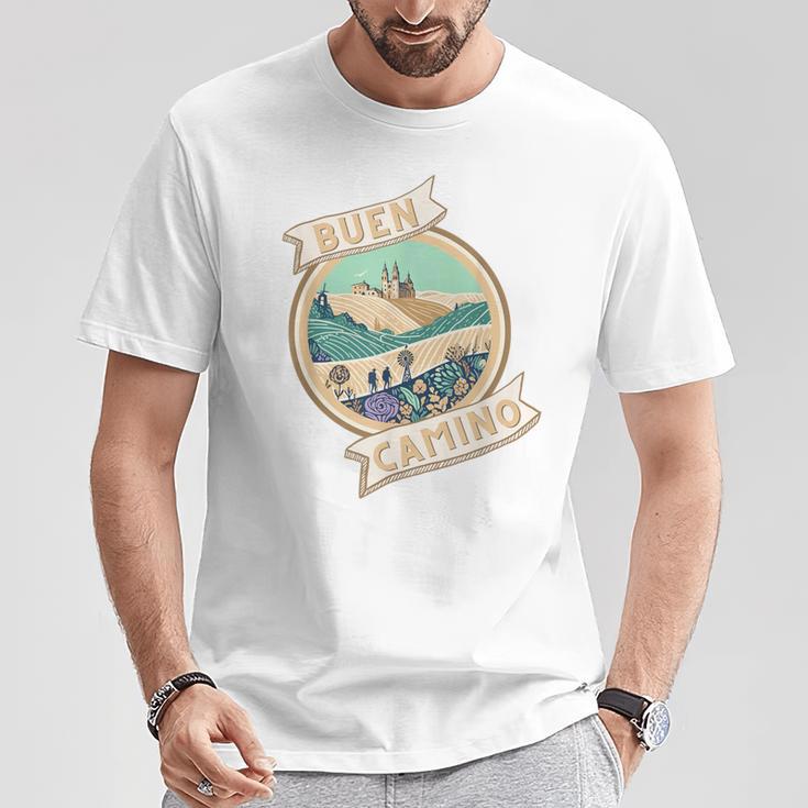 Buen Camino De Santiago Compostela Shirt Souvenir Tee Book T-Shirt Unique Gifts