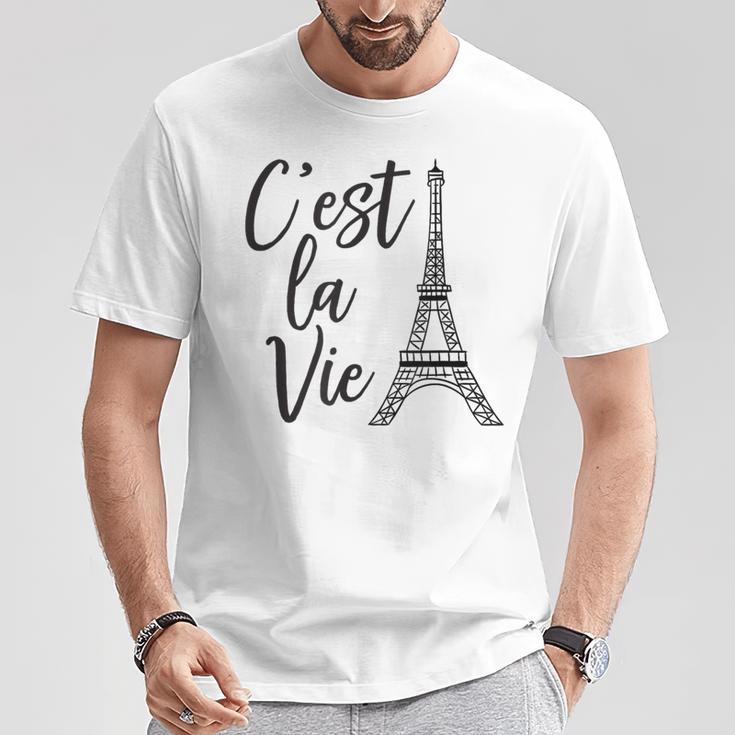 C'est Laie シャツ フレンチギフト パリ フランス エッフェル柄 Tシャツ 面白い贈り物