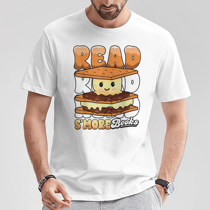 Camping Reading Fun Book Lover Camper Librarian T-Shirt Unique Gifts