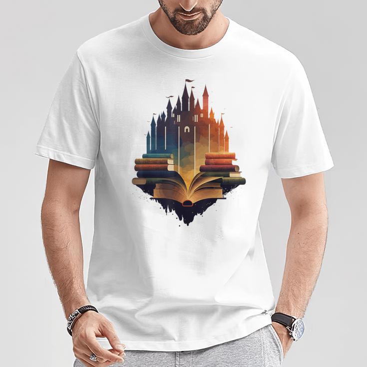 Castle Of Books Imagination Art Book Lover T-Shirt Unique Gifts Castle Of Books Imagination Art Book Lover T-Shirt Unique Gifts